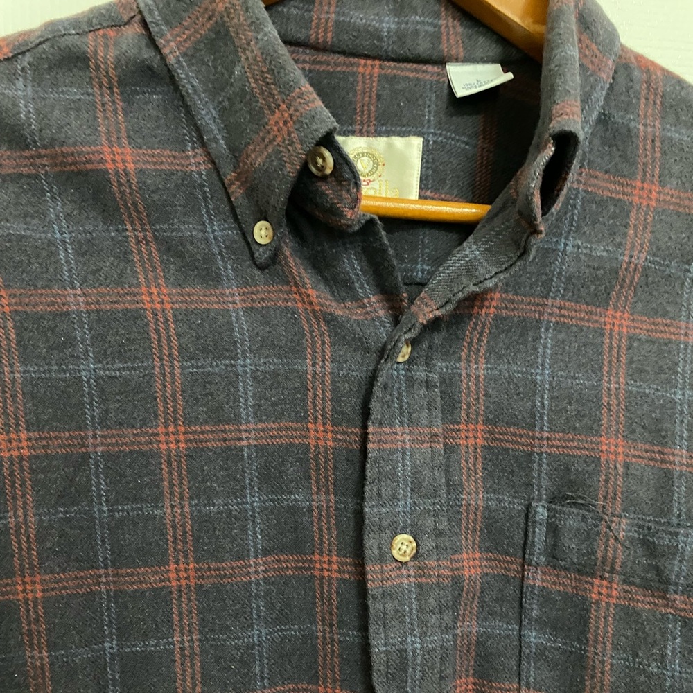 Viyella Flannel (Orange/Navy)
